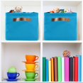 thumbnail image 6 of Ryvnso Sky Blue Storage Basket Large Bin Foldable Boxes Toys Organizer 14.2x10.2x8.3in 1 PC, 6 of 8