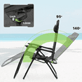 thumbnail image 5 of Magshion Patio Zero Gravity Chair Set of 3 with Table, Outdoor Lounge Beach Chairs with Adjustable Headrest & Footrest, Black, 5 of 12