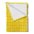 thumbnail image 2 of Yellow Soft Flannel Fleece Blanket, Hippie Flower Children's 70s Retro Themed Pattern Floral Daisy Design Artprint, Cozy Plush for Indoor and Outdoor Use, 60" x 80", Yellow and White, by Ambesonne, 2 of 5