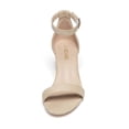 thumbnail image 5 of Summer Saving Clearance! Tuobarr Block Heels Women's Fashion High Heels Shoes Open Toe Solid Color Casual Comfortable High-Heel Sandals Beige US Size 6, 5 of 5