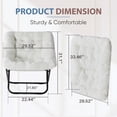 thumbnail image 2 of Gianna Comfy Chair for Adults, Soft Faux Fur Folding Lounge for Bedroom Living Room Dorm Rooms Flexible Reading Chair for Teens, Large Size Foldable，Square-White, 2 of 5