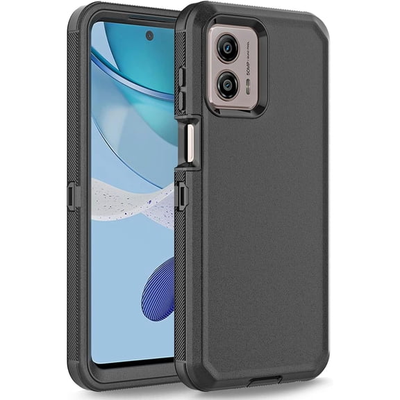 Entronix Heavy Duty Case Compatible with Moto G Power (2024), Shockproof Hard Cover, Black