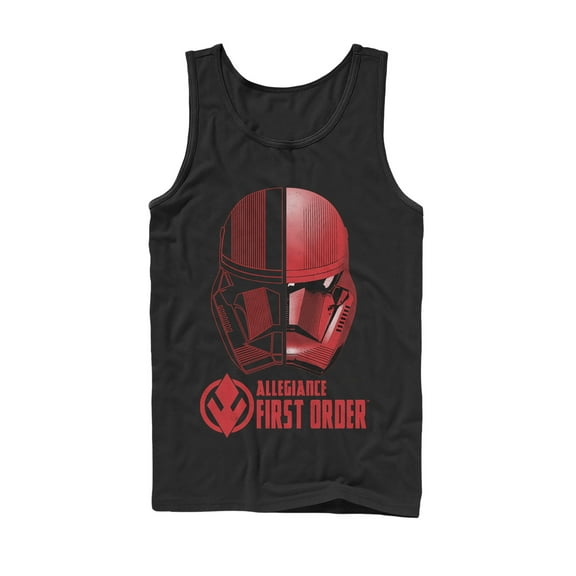 Men's Star Wars: The Rise of Skywalker Sith Trooper Dual Helmet Tank Top Black X Large