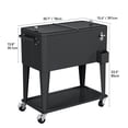 thumbnail image 4 of Dextrus 80 qt Metal Cooler Cart, Portable, Black, 4 of 5