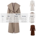 thumbnail image 3 of IUYRTFE Women's Long Wool Blend Coat with Shawl Collar and Self Tie Belt Slim Fit Wrap Winter Overcoat, 3 of 8
