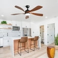 thumbnail image 6 of 45"  Ceiling Fan with Integrated LED Light, Matte Black DC Motor Fan with Dark Wood ABS Blades, Quiet Reversible Indoor Fan for Bedroom Living Room, 6 of 10