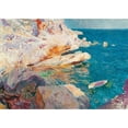 thumbnail image 3 of Bastida, Joaquin Sorolla y 14x11 Black Modern Framed Museum Art Print Titled - Rock at Javea and the White Boat, 3 of 5