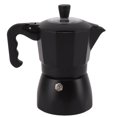 thumbnail image 4 of Cafetera italiana Moka Pot, cafetera Moka de aluminio fácil de operar para hacer café, color negro, 4 of 10