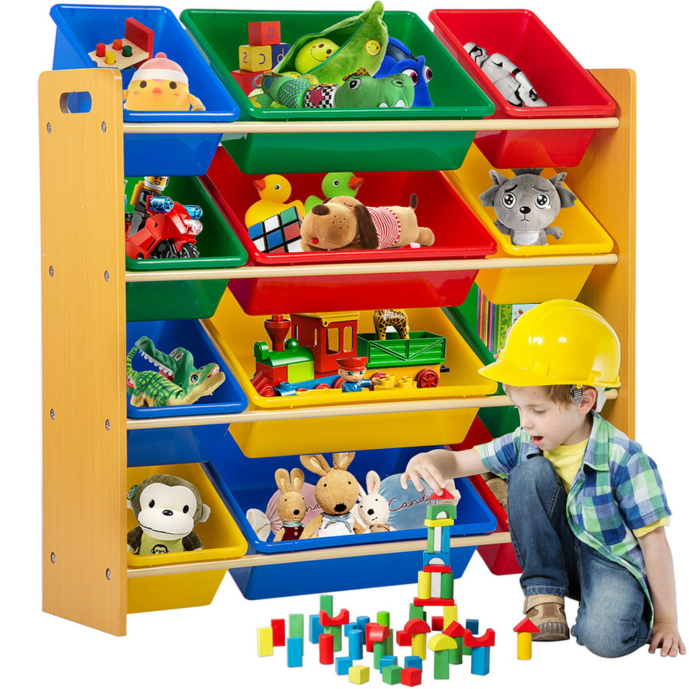 Kids Toy Storage Organizer With Plastic Bins,Storage Box Shelf Drawer ...