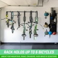 thumbnail image 4 of GoSports Wall Mounted Bike Rack for Garage - Vertical Storage for 4 to 6 Bicycles, 4 of 6