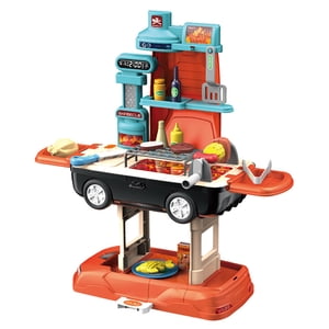 Children's Play House Car Shape Kitchen Tableware Kitchen Utensils Barbecue Toys Car Barbecue Shop