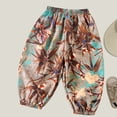 thumbnail image 4 of XUNKUSGA Cute printed loose-fitting casual pants for boys and girls,Brown,1 Years, 4 of 6