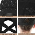thumbnail image 2 of Gorra de béisbol Enwokran con forma de cola de caballo para mujeres y hombres, 2 of 6