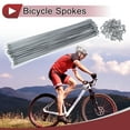 thumbnail image 2 of 72 Set 14G Bicycle Spokes 251mm Bike Wheel Spokes Carbon Steel Galvanized Silver Tone, 2 of 7