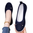 thumbnail image 4 of KIJBLAE Women's Plus Size Knit Mesh Low Cut Comfort Flats, Breathable Lightweight Slip On Daily Shoes Blue 39, 4 of 8
