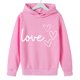thumbnail image 4 of Sudadera con capucha y estampado de corazón de San Valentín, sudadera de manga larga para niños y niñas, chaqueta para niñas de talla mediana y grande., 4 of 7
