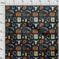 thumbnail image 3 of oneOone Silk Tabby Teal Blue Fabric Cowboy Fabric For Sewing Printed Craft Fabric By The Yard 42 Inch Wide, 3 of 5