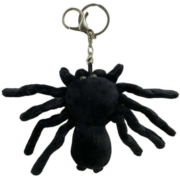 Hzzsbu Spider Plush Keychain, Kawaii Stuffed Animal Keyring for Bags, Halloween Decor & Backpack Charms