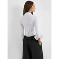 thumbnail image 4 of Corset Belt Long Sleeve Cropped Shirt, 4 of 5