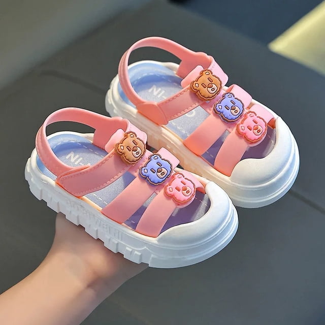 Nuevo Sandalias para niños 2025, sandalias de verano para interiores y exteriores, antideslizantes de fondo suave para niñas y niños pequeños, sandalias cómodas con suela de PVC