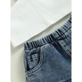 thumbnail image 5 of Coduop Toddler Baby Girls Clothes Summer Outfit Solid Color Tank Top Vest+Denim Skirt Set, 5 of 8