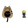 thumbnail image 1 of Reloj de pared con forma de gato, adorno silencioso para colgar en la cocina o la oficina, decoración para inauguración de casa, estatua de mujer afri, 1 of 8