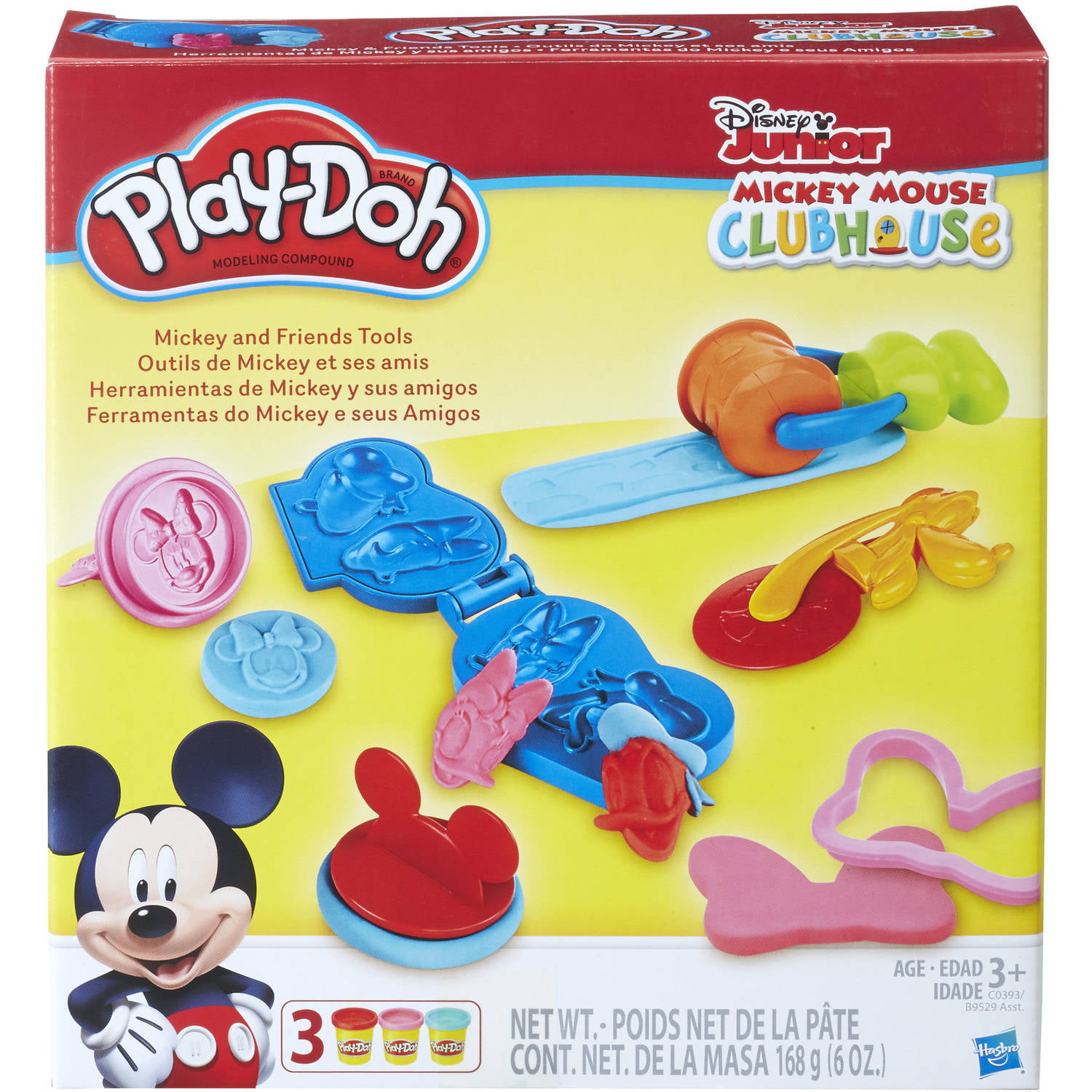 Play-Doh Mickey Mouse Clubhouse Set Disney Play Set w/ Tools Stamp Roller Clay 