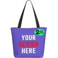 thumbnail image 3 of Custom Tote Bag With Logo, Add Your Name Text Photo, Custom Bags, Personalized Shopping Bags, Reusable Grocery Bags Bulk, 3 of 8
