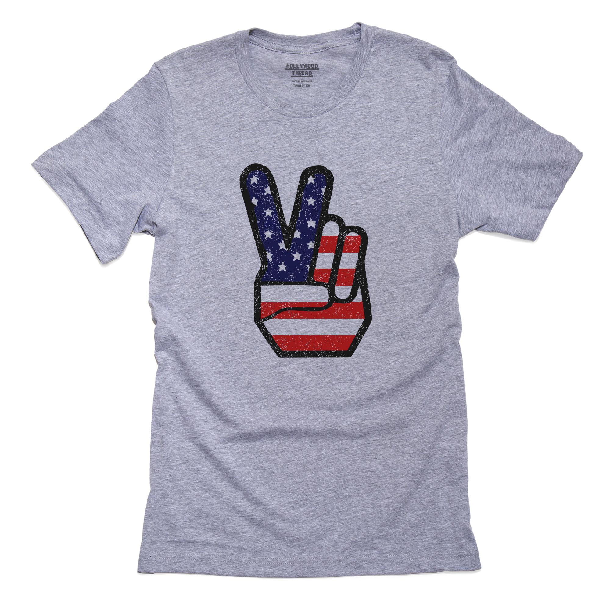 peace sign american flag shirt