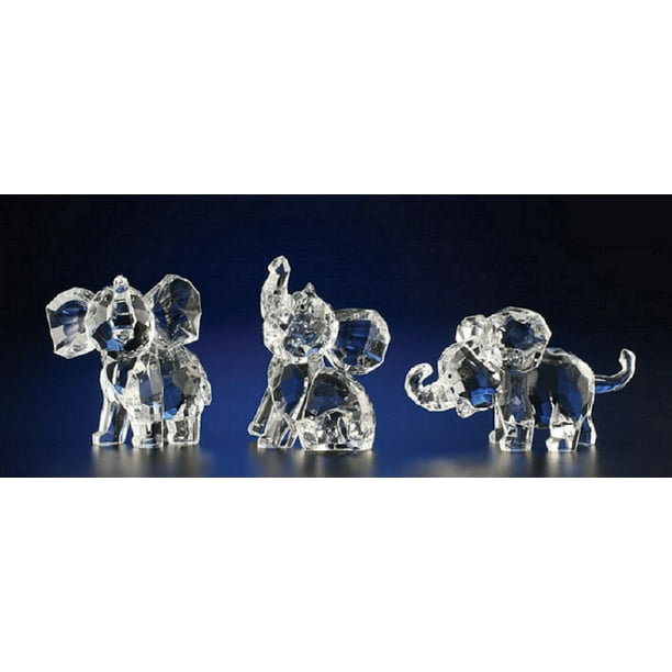 Club Pack of 12 Icy Crystal Decorative Baby Elephant Figurines 3.8