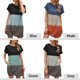 thumbnail image 2 of Vestido de mujer Mini vestido empalmado con bolsillos Dobladillo giratorio Vestido suelto de manga c Abanopi Verde/Pequeña, 2 of 7