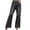 Gray, variant on MuZeFu Womens Jeans Straight Leg Long Fashion Women Pockets Button Mid Waist Skinny Jeans Pants