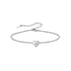 thumbnail image 1 of Pulsera de corazón inicial Silvora Pulseras de dijes de plata de ley 925 para mujeres Adolescentes letra W, 1 of 8