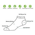 thumbnail image 2 of Men's Bamboo, Casual, Soft, Low Cut Socks, Charcoal, Medium 9-11, 6 Pack, 2 of 7
