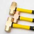 thumbnail image 4 of TMAX Non-Sparking 2 lb Brass Head Sledge Hammer Pound 14 inch Long with Fiber Glass Handle and Comfortable Grip, Spark Free Safety, Non-Magnetic, Die-Forge, Corrosion Resistant, 4 of 4