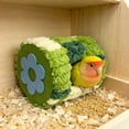 thumbnail image 6 of Bird Hammock Nest for Parrots & Small Birds, Hanging Plush Cotton Fleece Sleep Hut, Warm Winter Cage Bed with Straps, 18x15x15cm, 6 of 6