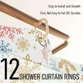 thumbnail image 3 of Mizhona Winter Snowflakes Shower Curtain Christmas Theme Snow Bathroom Curtain Set with Hooks Decor 72"X72", 3 of 6