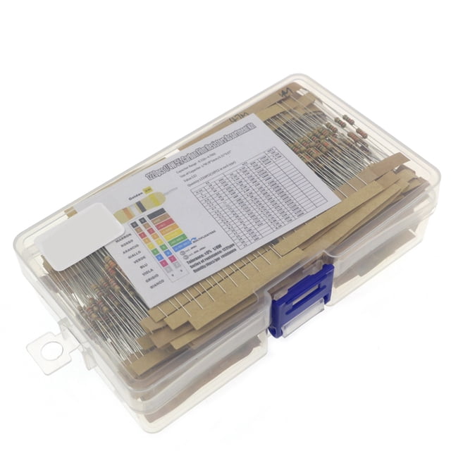 Injueey 1220 unids/set paquete de resistencia placa de circuito 0,33 Ω-4,7 MΩ resistencias surtido eléctrico DIY componente Kit Accesorios Decoración del hogar