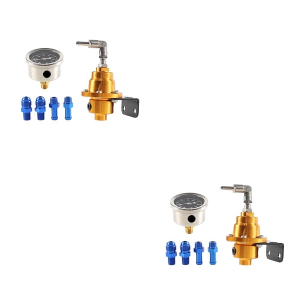 Regulador de presión de combustible ajustable Riwesomey universal de aleación color oro 2piezas