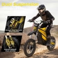 thumbnail image 6 of Heybike Villain 4160W Electric Dirt Bike for Adults, 52V 26AH Battery E Dirt Bike with 45 Mph Top Speed, 14"/12" Fat Tire Electric Dirt Bike Age 13+, Off-Road Only, 6 of 8