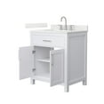 thumbnail image 2 of Beckett 30" White Single Vanity & Giotto Quartz Top (3-Hole) & Nickel Trim, 2 of 5