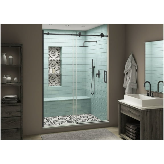 Aston Sdr984ez.Uc-7280-R Coraline Xl 80" High X 72" Wide Sliding Frameless Shower Door -