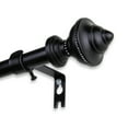 thumbnail image 3 of 5/8" Dia Adjustable 28"-48" single curtain rod with Clyde Finials - Black,(5708-282), 3 of 3