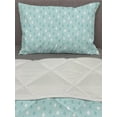 thumbnail image 3 of Pale Blue Comforter & Sham Bedding Set, Separate Droplets Motif Colorful Design Precipitation Drizzle Sky Image Print, 3 pcs Duvet Set Microfiber Filling Quilt, 5 Sizes, White and Blue, by Ambesonne, 3 of 4