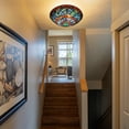 thumbnail image 2 of Tiffany Ceiling Lights, Stained Glass Ceiling Light 3-Lights 16 Inch Tiffany Flush Mount Ceiling Light Fixture for Bedroom Dining Living Room Entryway Foyer, 2 of 6