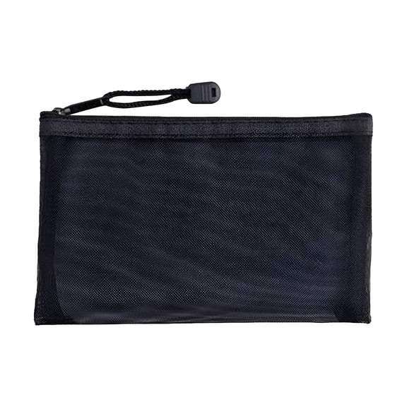 Nylon Mesh Pencil Case with Zipper Versatile Storage Bag for Cosmetics and Travel