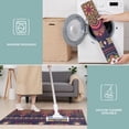 thumbnail image 6 of Purple Boho Tribal Floral and Mandalas Pattern Kitchen Rugs Sets Of 3,Kitchen Runner Rugs Non Skid Washable,Decorative Kitchen Floor Mats for Kitchen,Sink,Laundry,17"x30"+ 17"x47" + 17"x59", 6 of 6