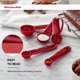 thumbnail image 5 of Juego de cucharas dosificadoras KitchenAid Universal de 5 piezas, color rojo, 5 of 5