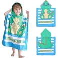 thumbnail image 1 of Poncho infantil Con capucha XCF toalla ducha playa piscina niños niñas 60 x 120 cm, 1 of 4