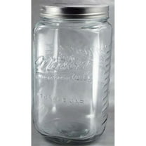 Grant Howard 51093 170 Ounce Classic Embossed Glass Mason Storage Jar with Lid
